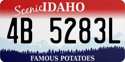 ID license plate 4B5283L