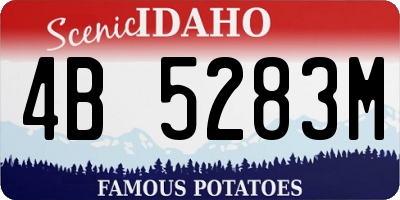 ID license plate 4B5283M