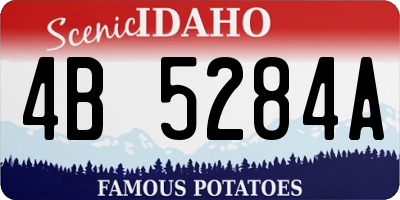 ID license plate 4B5284A