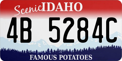ID license plate 4B5284C