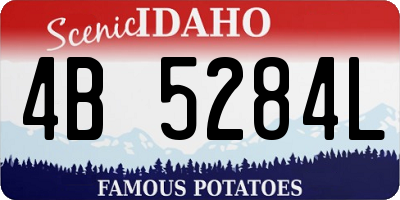 ID license plate 4B5284L