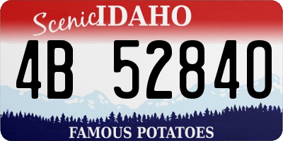 ID license plate 4B5284O