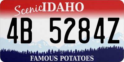 ID license plate 4B5284Z