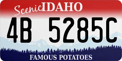ID license plate 4B5285C