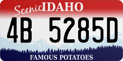 ID license plate 4B5285D