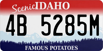 ID license plate 4B5285M