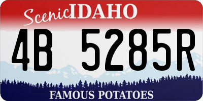 ID license plate 4B5285R
