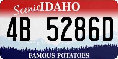 ID license plate 4B5286D