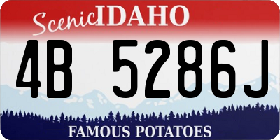 ID license plate 4B5286J