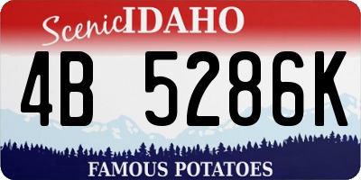 ID license plate 4B5286K