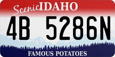 ID license plate 4B5286N