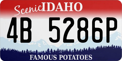 ID license plate 4B5286P