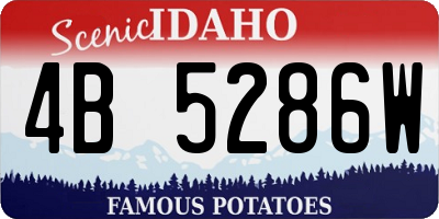 ID license plate 4B5286W