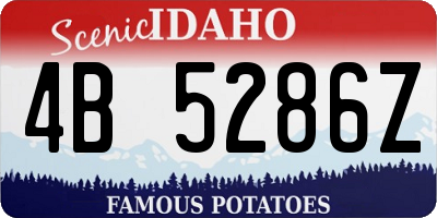 ID license plate 4B5286Z