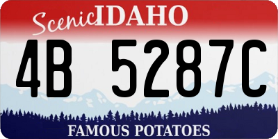 ID license plate 4B5287C
