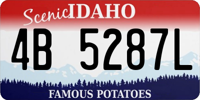 ID license plate 4B5287L