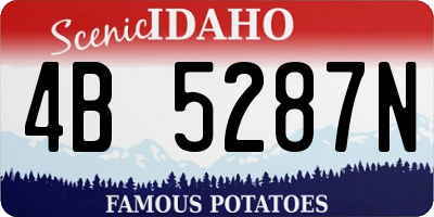 ID license plate 4B5287N