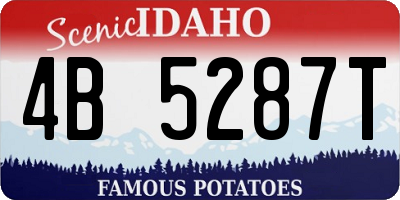 ID license plate 4B5287T