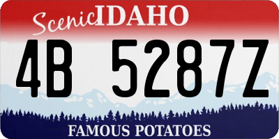 ID license plate 4B5287Z
