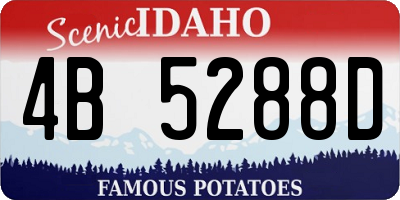 ID license plate 4B5288D