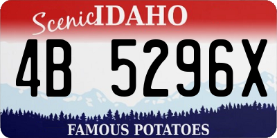ID license plate 4B5296X