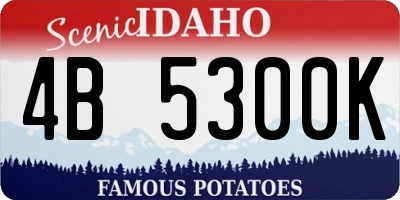 ID license plate 4B5300K