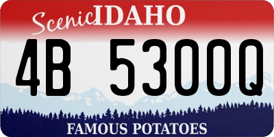 ID license plate 4B5300Q
