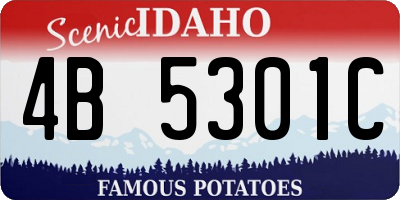 ID license plate 4B5301C