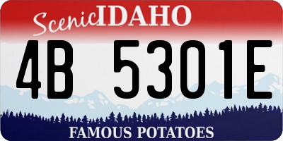 ID license plate 4B5301E