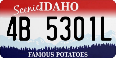 ID license plate 4B5301L