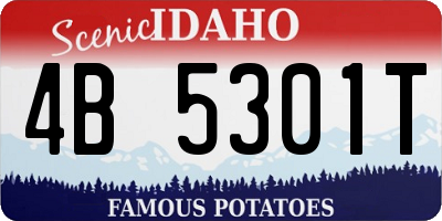ID license plate 4B5301T