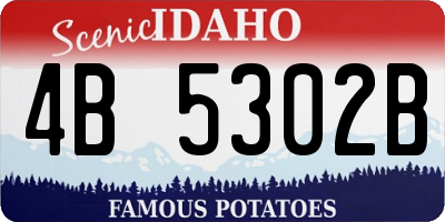 ID license plate 4B5302B