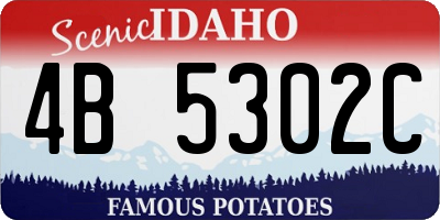ID license plate 4B5302C