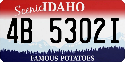 ID license plate 4B5302I