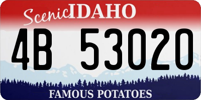 ID license plate 4B5302O