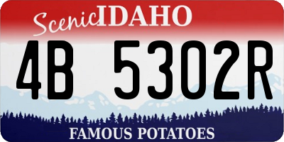 ID license plate 4B5302R