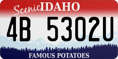 ID license plate 4B5302U
