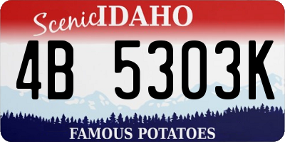 ID license plate 4B5303K