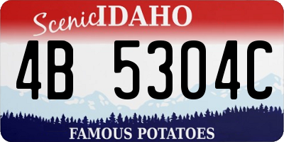 ID license plate 4B5304C