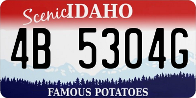 ID license plate 4B5304G