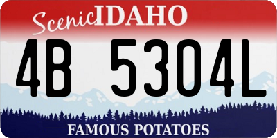 ID license plate 4B5304L