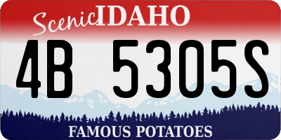 ID license plate 4B5305S