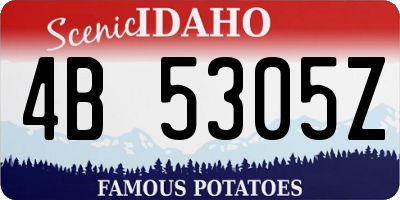 ID license plate 4B5305Z