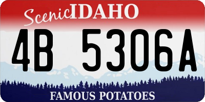 ID license plate 4B5306A