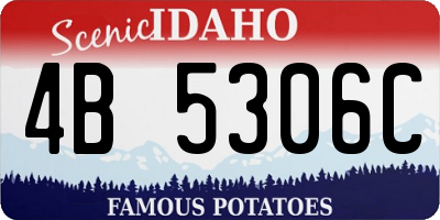 ID license plate 4B5306C