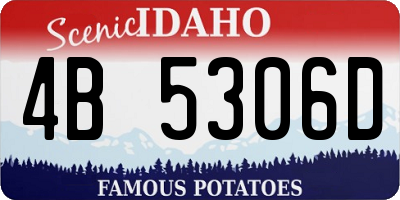 ID license plate 4B5306D