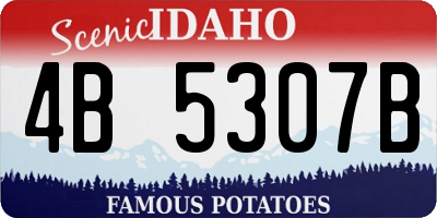 ID license plate 4B5307B