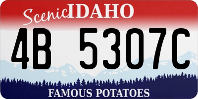 ID license plate 4B5307C