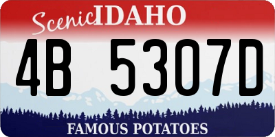 ID license plate 4B5307D