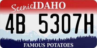 ID license plate 4B5307H